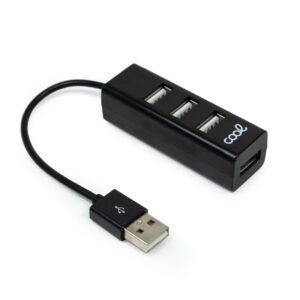 CABLE HUB USB COOL 2.0 UNIVERSAL 4 PUERTOS USB NEGRO