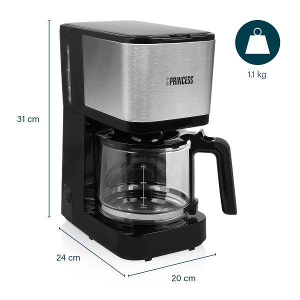 CAFETERA GOTEO PRINCESS 246031 12T FRONTAL INOX - Imagen 8