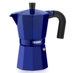 CAFETERA MONIX ALUMINIO COBALTO 6T VITRO