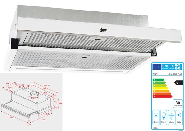 CAMPANA TEKA CNL6415W PLUS BCO.TELES.60CM 40436821 - Imagen 2