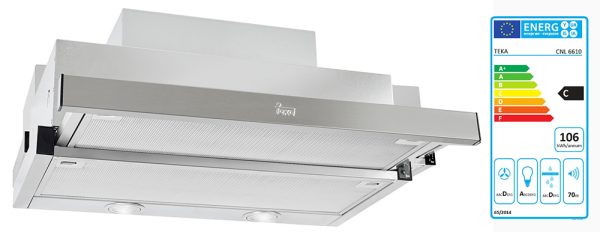 CAMPANA TEKA CNL6610 INOX TELESC.60CM 40436830 - Imagen 2