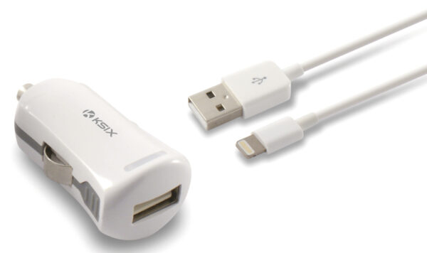 CARGADOR COCHE KSIX IPHONE 2, 4A+CABLE B0914CR02 - Imagen 5