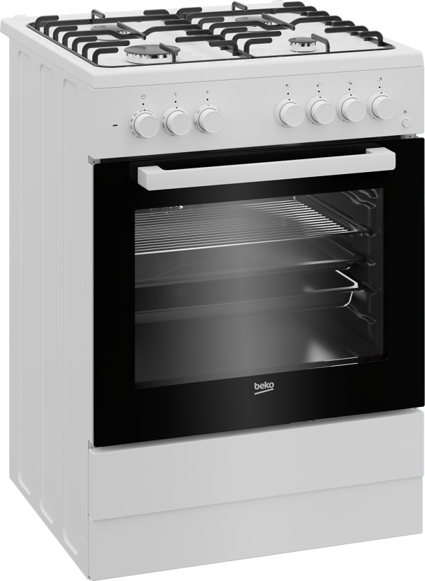 COCINA BEKO FSE62110DW 85X60 HORNO CONVENCIONAL 4F.BCA A - Imagen 2