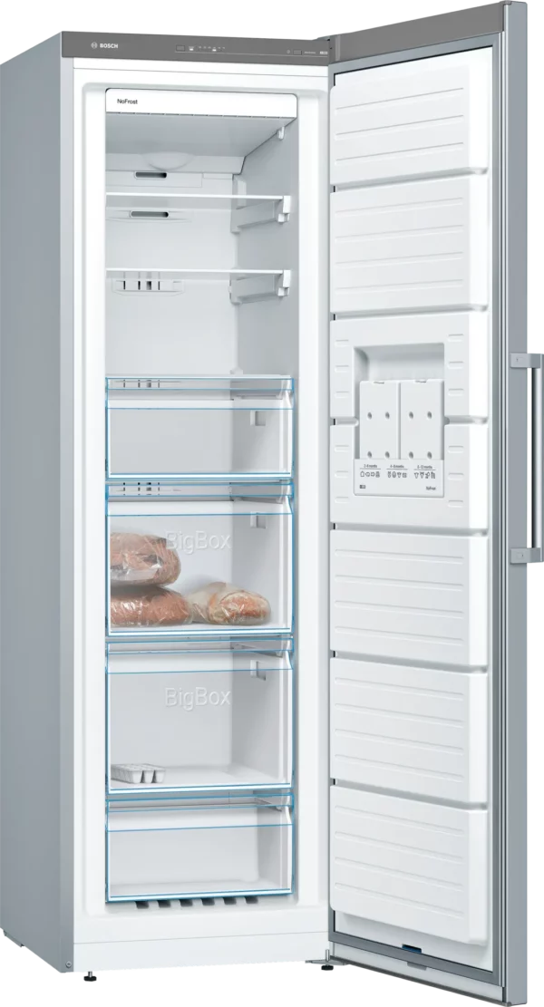 CONGELADOR VERTICAL BOSCH GSN36VIEP 186X60 NF E INOX 242L - Imagen 2