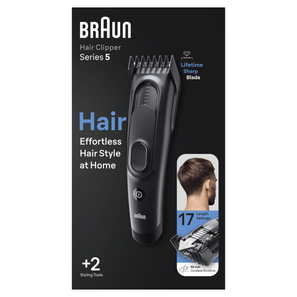 CORTAPELOS BRAUN HC5330 2 ACCESORIOS - Imagen 2