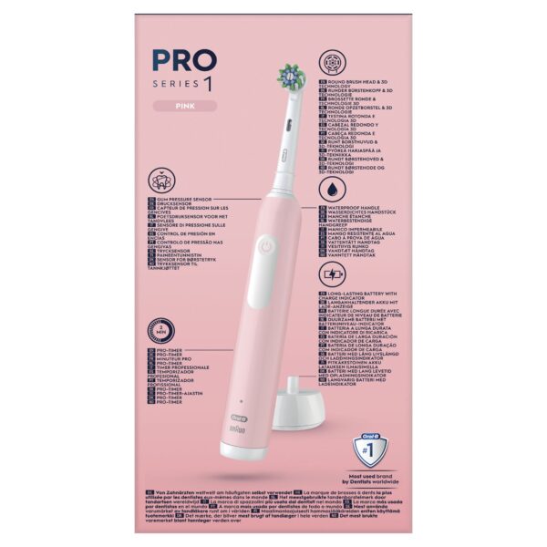 DENTAL ORAL B PRO 1 ROSA (2 RECAMBIOS) - Imagen 3