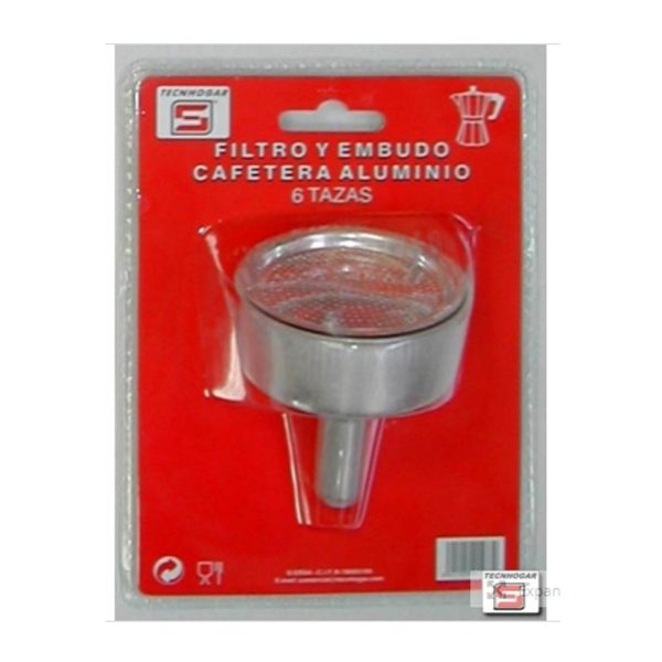 EMBUDO+FILTRO CAFETERA ALUM.6T TECNHOGAR 01477 - Imagen 2