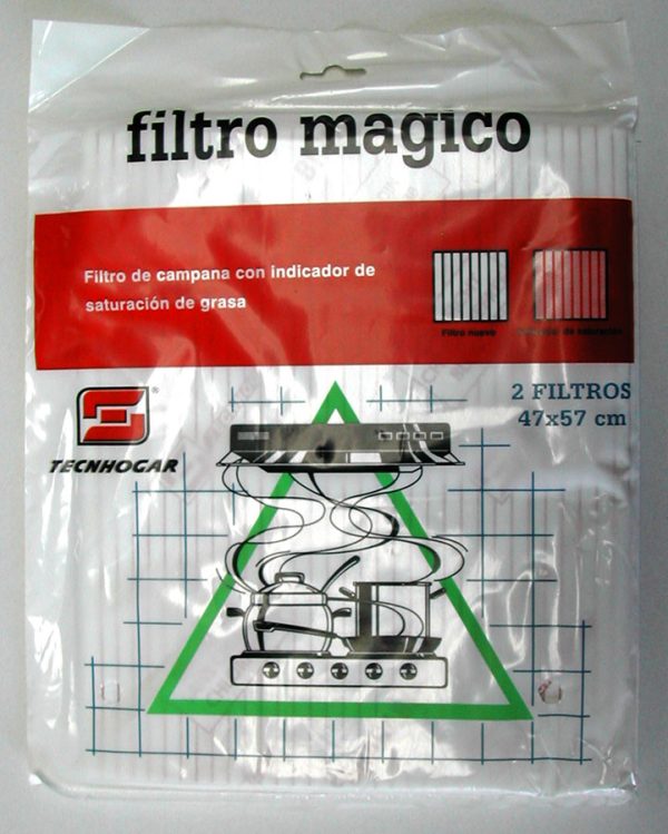 FILTRO MAGICO CAMPANA TECNHOGAR 00807 2UDS 57X47CM - Imagen 3