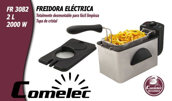 FREIDORA COMELEC FR3082 2L 2000W INOX DESMONT. - Imagen 5