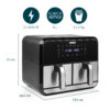 FREIDORA SIN ACEITE PRINCESS 01.182074.01.001 8L (4L+4L) 2400W DIGITAL - Imagen 9