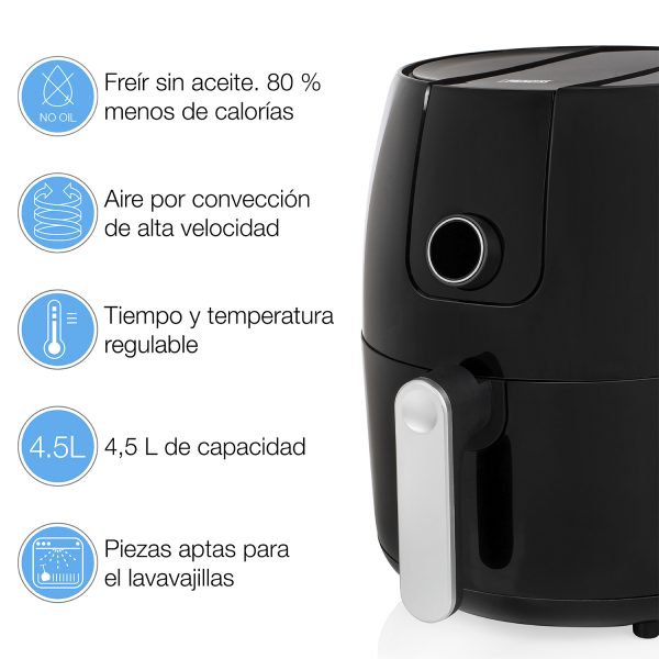 FREIDORA SIN ACEITE PRINCESS 182025 4,5L XXL DIGITAL - Imagen 49