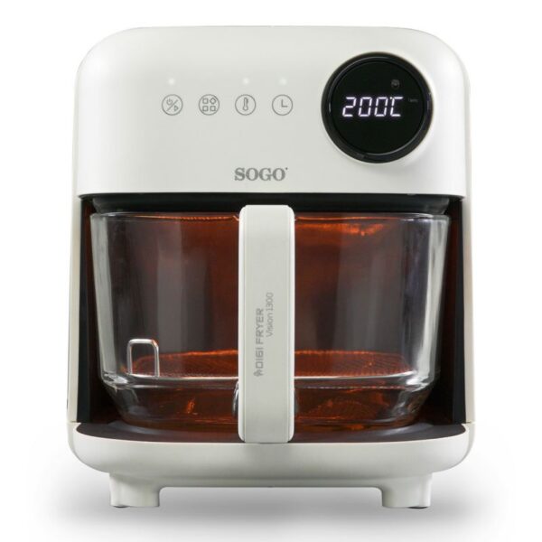 FREIDORA SIN ACEITE SOGO FRE-SS-10870 4,5L DIGITAL CRISTAL C/PINZAS - Imagen 3