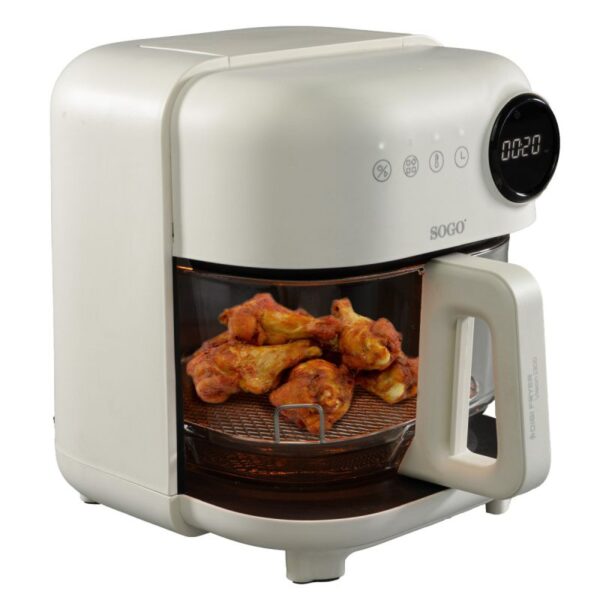 FREIDORA SIN ACEITE SOGO FRE-SS-10870 4,5L DIGITAL CRISTAL C/PINZAS - Imagen 4