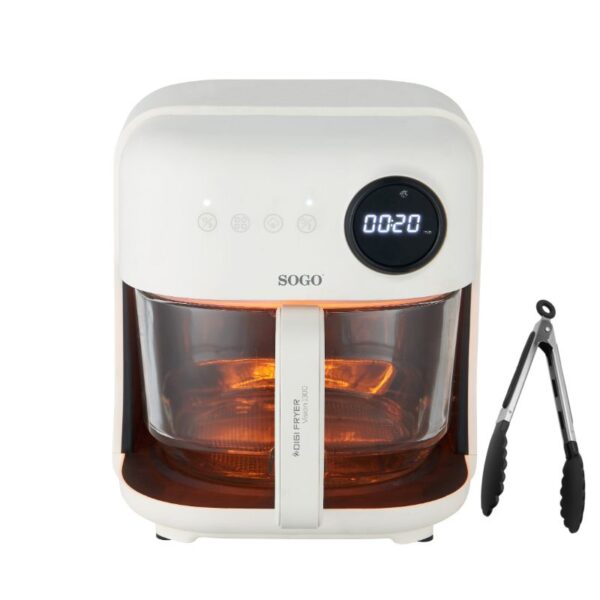 FREIDORA SIN ACEITE SOGO FRE-SS-10870 4,5L DIGITAL CRISTAL C/PINZAS - Imagen 6