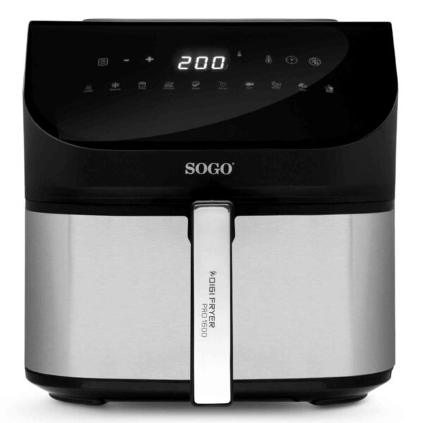 FREIDORA SIN ACEITE SOGO FRE-SS-10875 8L DIGITAL INOX C/PINZAS