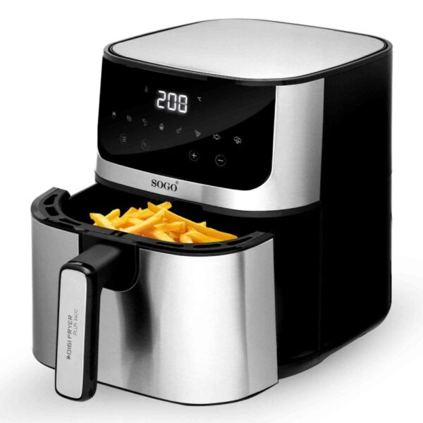 FREIDORA SIN ACEITE SOGO FRE-SS-10880 5L DIGITAL INOX C/PINZAS - Imagen 2