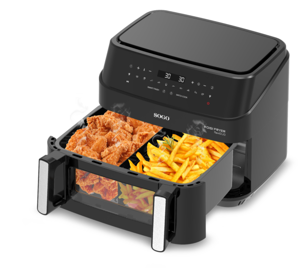FREIDORA SIN ACEITE SOGO FRE-SS-10895 10,5L DIGITAL C/DIVISOR C/PINZAS - Imagen 3
