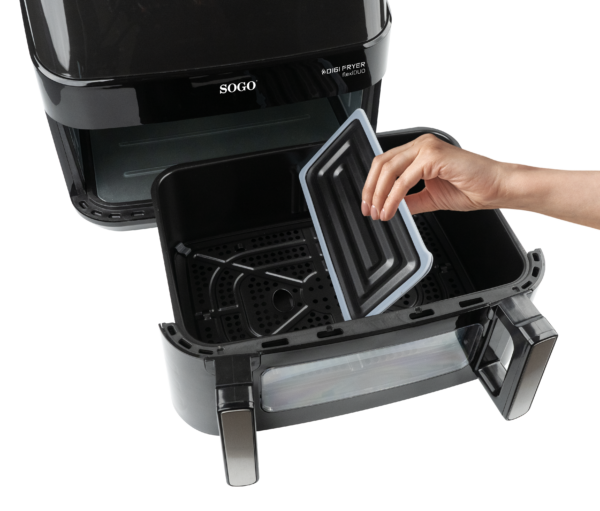 FREIDORA SIN ACEITE SOGO FRE-SS-10895 10,5L DIGITAL C/DIVISOR C/PINZAS - Imagen 4
