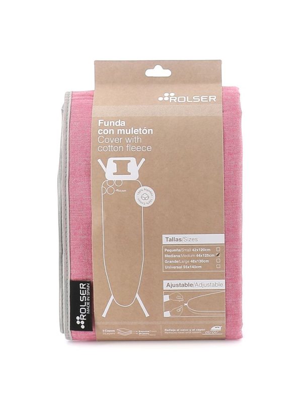 FUNDA T.PLANCHA MULETON NATURAL 125X44 FUCSIA - Imagen 2