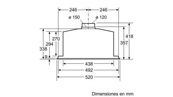 GRUPO FILTRANTE BALAY 3BF267EX 52CM INOX 690M3/H - Imagen 3