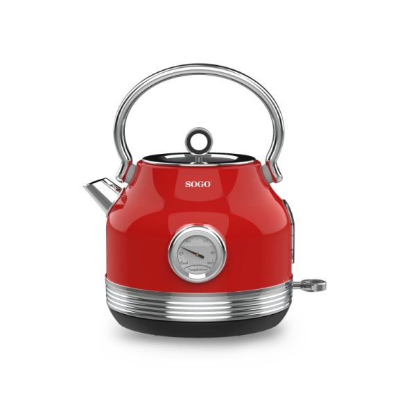 HERVIDOR RETRO SOGO KET-SS-7760 2200W 1,8L ROJO RESIST. OCULT.ROJO - Imagen 5