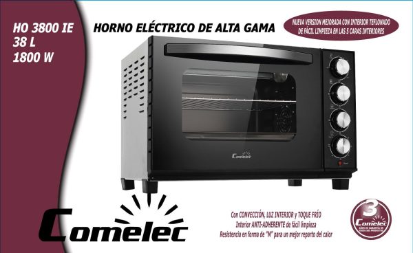 HORNO COMELEC HO3800IE 38L INOX CONV.LUZ RESIST.M BAND.ESMALT. - Imagen 5