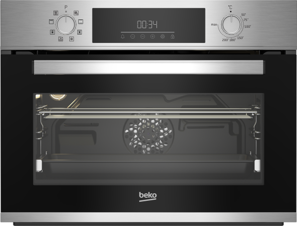 HORNO COMPACTO BEKO BBCM12300X MULTIF.8 3D GUIA TELESC.HIDROLISIS INOX