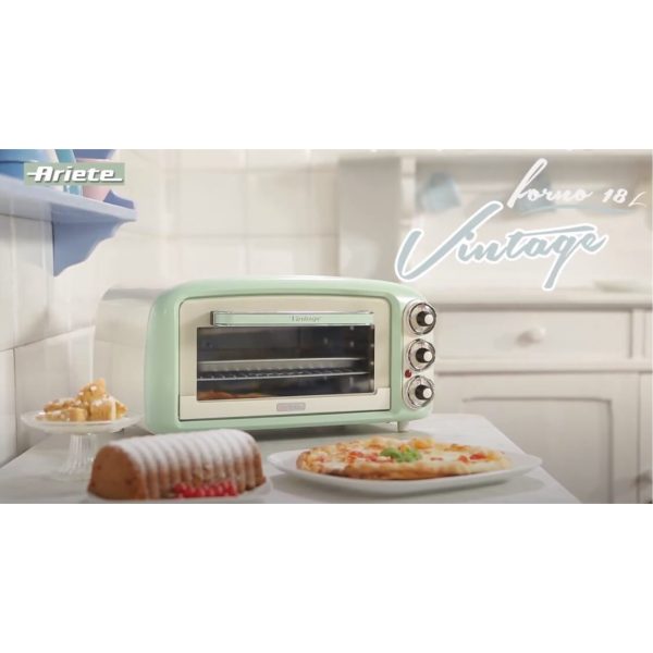 HORNO SOBREMESA ARIETE 18L VINTAGE 979/04 VERDE C/GRILL - Imagen 3