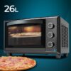 HORNO SOBREMESA CECOTEC 03818 BAKE&TOAST 2600 BLACK 4PIZZA 26L 1500W - Imagen 3