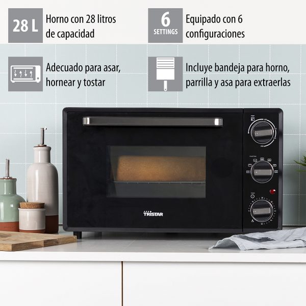 HORNO SOBREMESA TRISTAR OV3625 28L CONVECC.1500W - Imagen 18