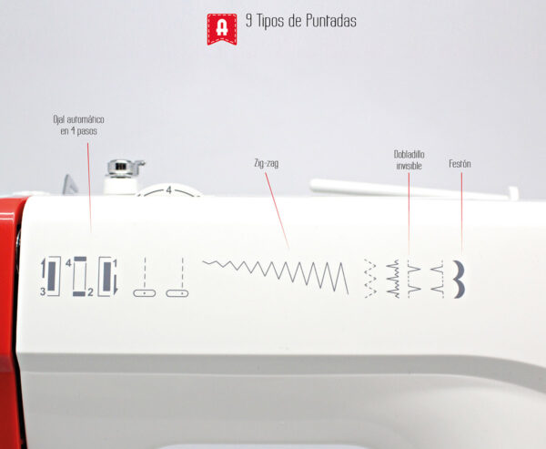 MAQUINA DE COSER ALFA 720+ 9 PUNTADAS - Imagen 3