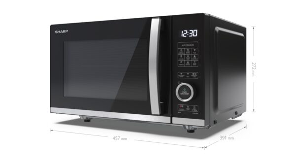 MICROONDAS LIBRE INST. SHARP YC-QG204AE-B SIN PLATO C/GRILL 20L - Imagen 6