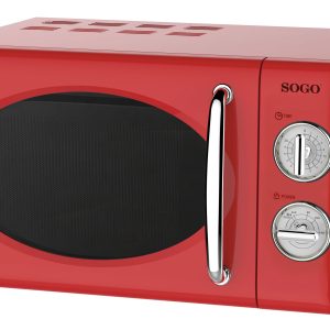 MICROONDAS SOGO SS890R S/GRILL 20L ROJO RETRO MECA