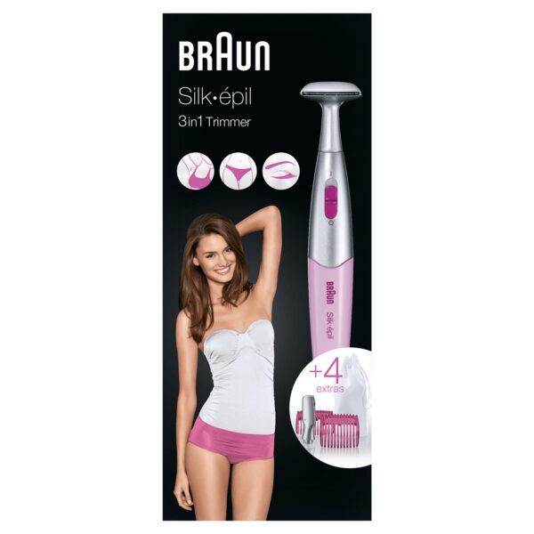 PERFILADORA BRAUN FG 1100 PRECISION ZONA BIKINI CEJAS + BOLSA - Imagen 2