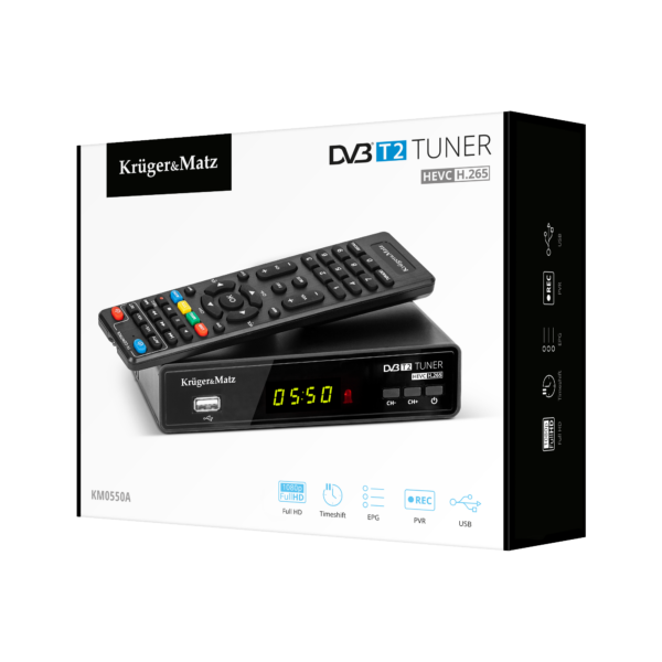 RECEPTOR TDT KRUGER & MATZ KM0550A DVB-T2 TUNER FULL HD USB - Imagen 5