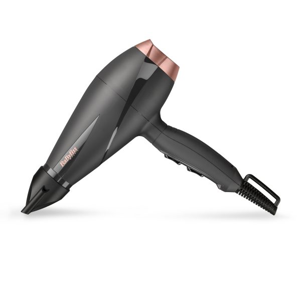 SECADOR BABYLISS 6709DE MOTOR AC GRIS/ROSA ION. C/DIF - Imagen 3