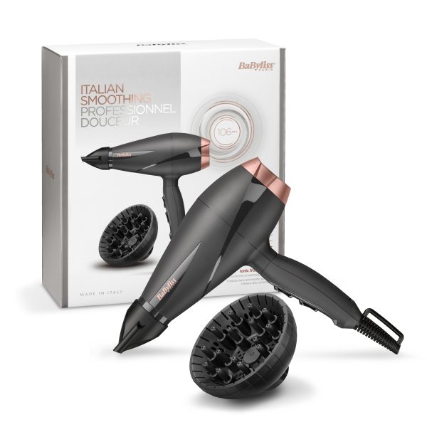 SECADOR BABYLISS 6709DE MOTOR AC GRIS/ROSA ION. C/DIF - Imagen 6