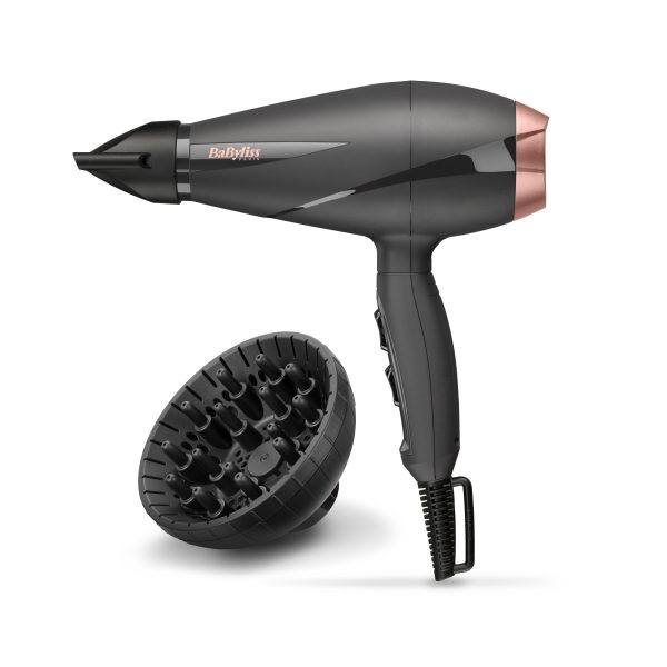 SECADOR BABYLISS 6709DE MOTOR AC GRIS/ROSA ION. C/DIF