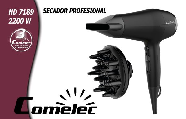 SECADOR COMELEC HD7189 2200W DIFUSOR - Imagen 3