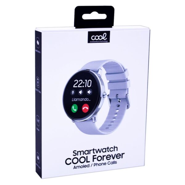 SMARTWATCH COOL FOREVER SILICONA GRIS C/LLAMADAS - Imagen 10