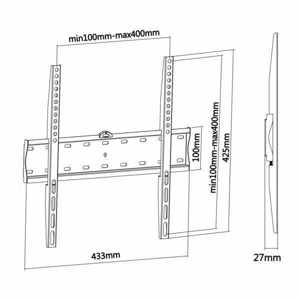 SOPORTE TV AISENS WT55F-013 32-55'' MAX.40KG ULTRADELGADO FIJO - Imagen 4