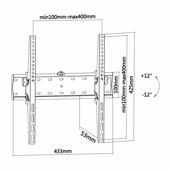 SOPORTE TV AISENS WT55T-015 32-55'' MAX.40KG INCLINABLE - Imagen 4