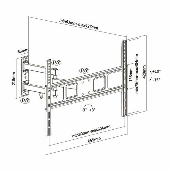 SOPORTE TV AISENS WT70TSLE-021 37-70'' MAX 35KG INCL.GIR - Imagen 7