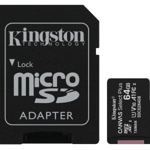 TARJETA MICRO SD KINGSTON 64GB CANVAS SELECT CL10