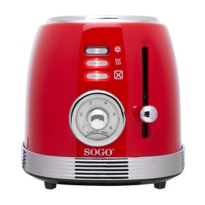 TOSTADOR RETRO SOGO TOS-SS-5460 PAN MOLDE 2 RAN 850W ROJO