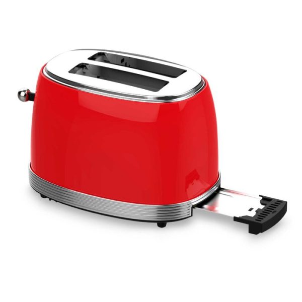 TOSTADOR RETRO SOGO TOS-SS-5460 PAN MOLDE 2 RAN 850W ROJO - Imagen 8