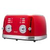 TOSTADOR RETRO SOGO TOS-SS-5465 PAN MOLDE 4 RAN 1500W ROJO - Imagen 2