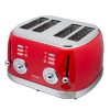 TOSTADOR RETRO SOGO TOS-SS-5465 PAN MOLDE 4 RAN 1500W ROJO - Imagen 3