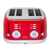 TOSTADOR RETRO SOGO TOS-SS-5465 PAN MOLDE 4 RAN 1500W ROJO - Imagen 4
