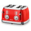 TOSTADOR RETRO SOGO TOS-SS-5465 PAN MOLDE 4 RAN 1500W ROJO - Imagen 6